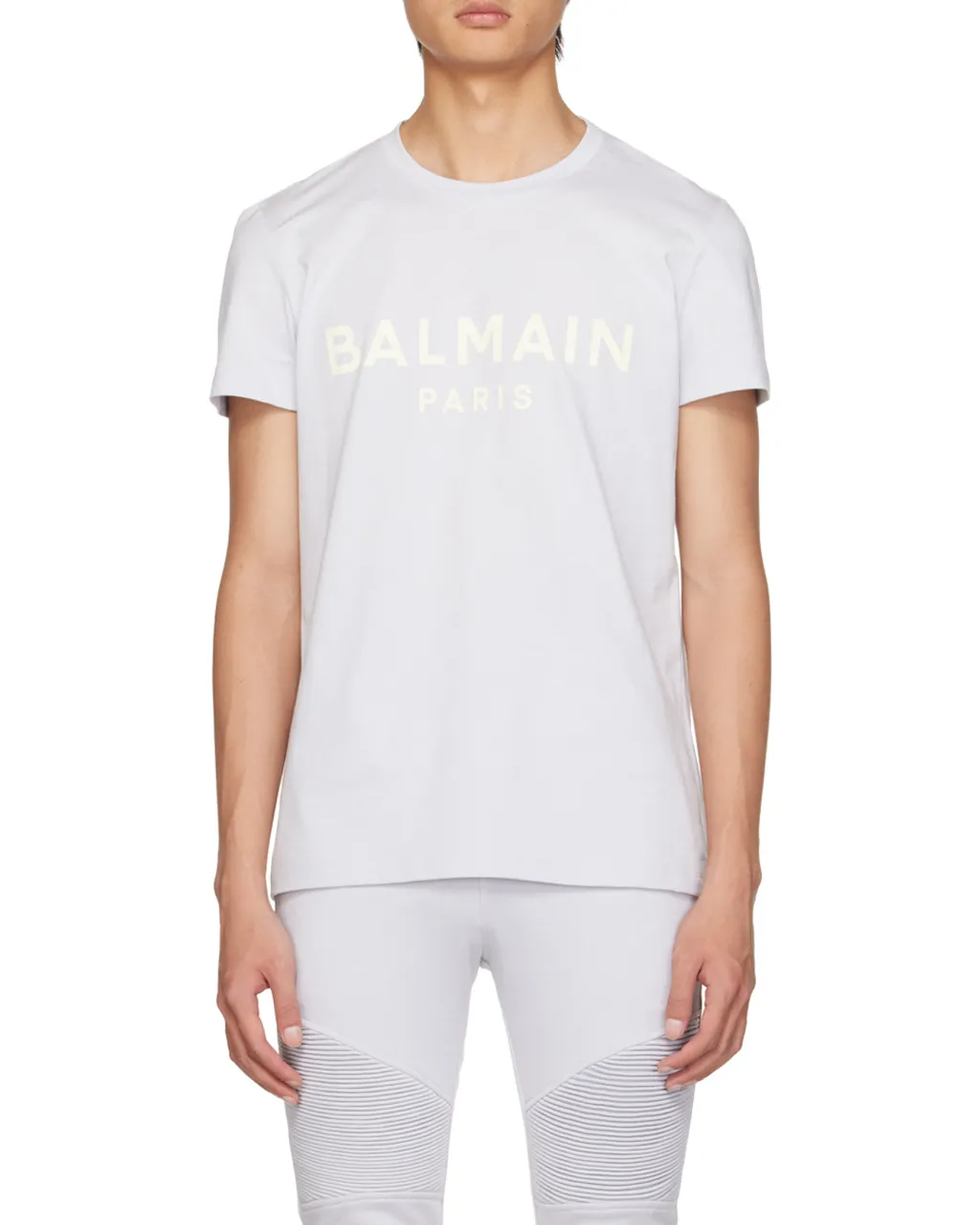 Cotton Printed Balmain Paris Logo T-Shirt