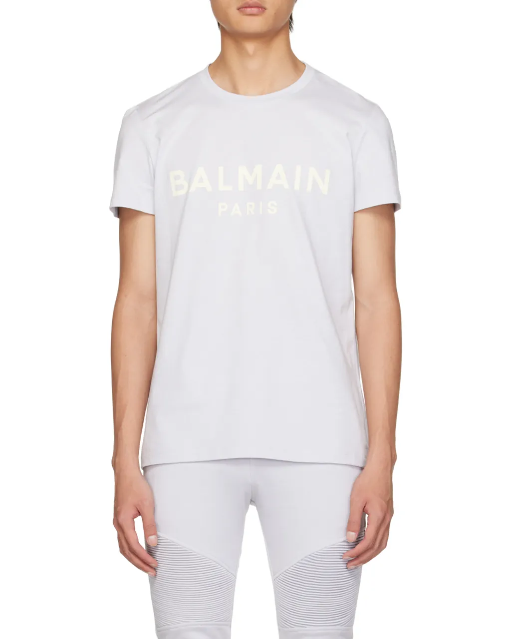 Cotton Printed Balmain Paris Logo T-Shirt