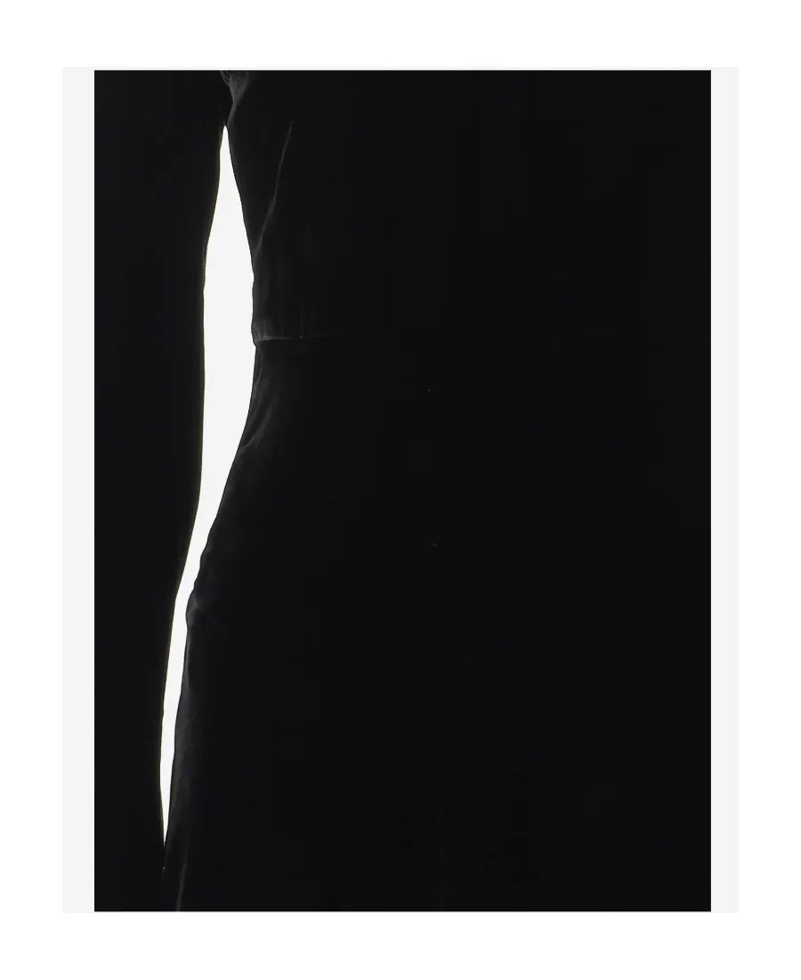 V-Neck Long-Sleeve Midi Dress