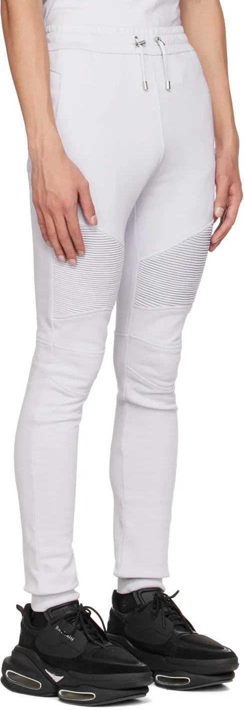 Balmain Logo Printed Cotton Jogging Bottoms