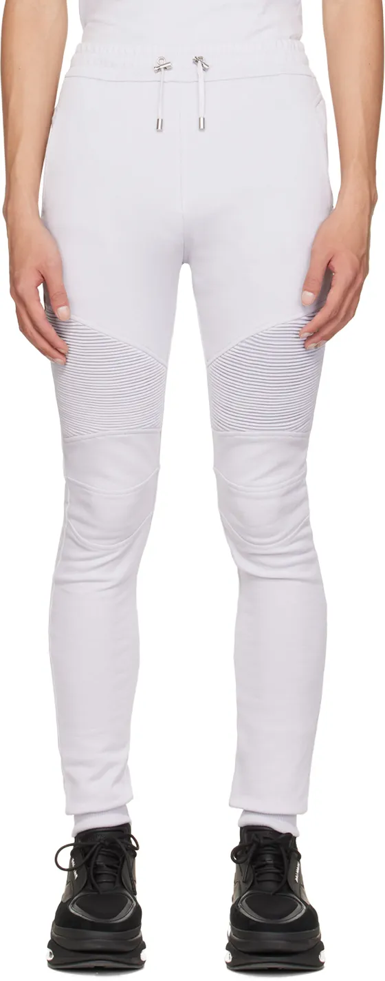Balmain Logo Printed Cotton Jogging Bottoms