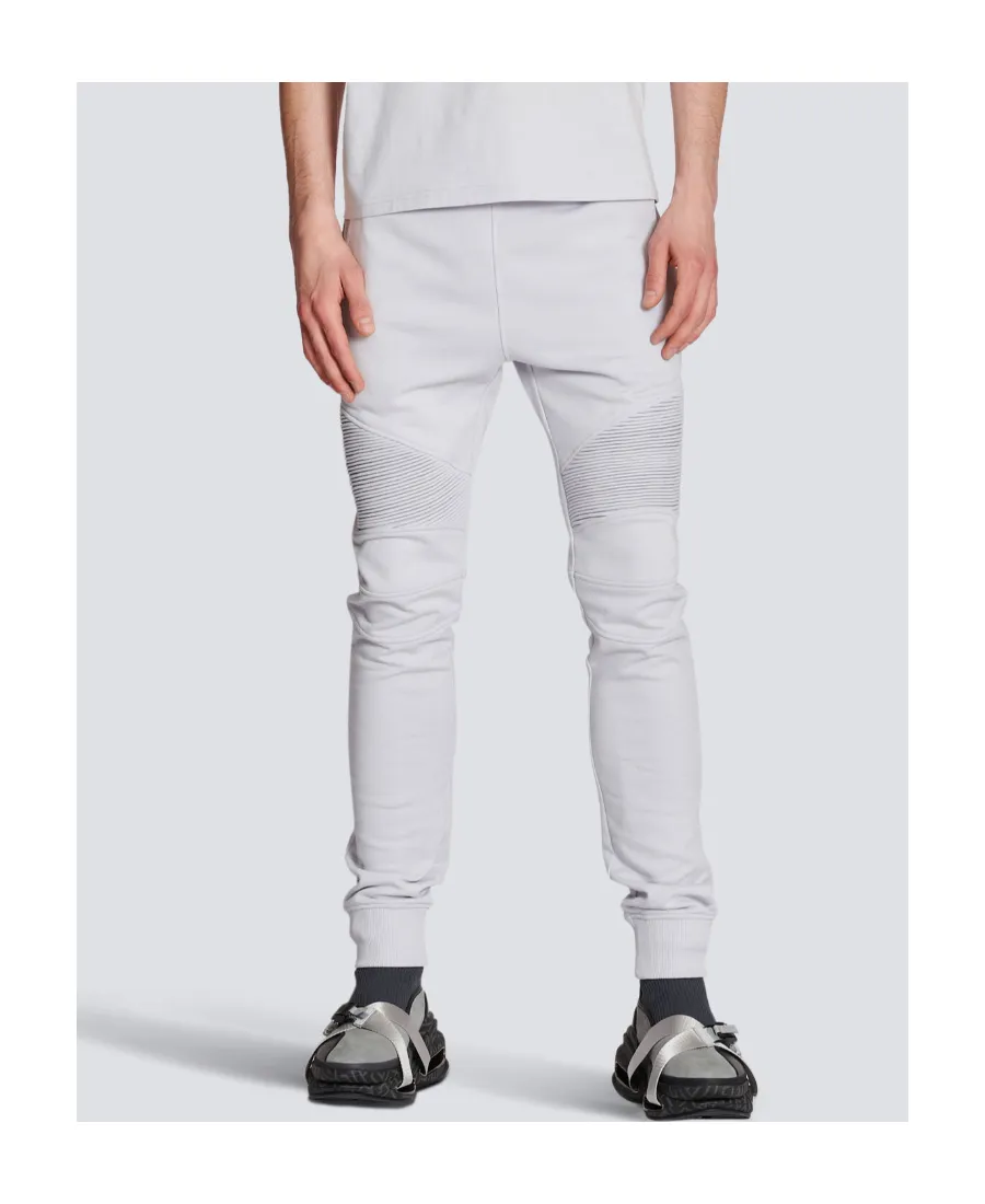 Balmain Logo Printed Cotton Jogging Bottoms