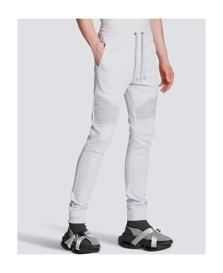 Balmain Logo Printed Cotton Jogging Bottoms