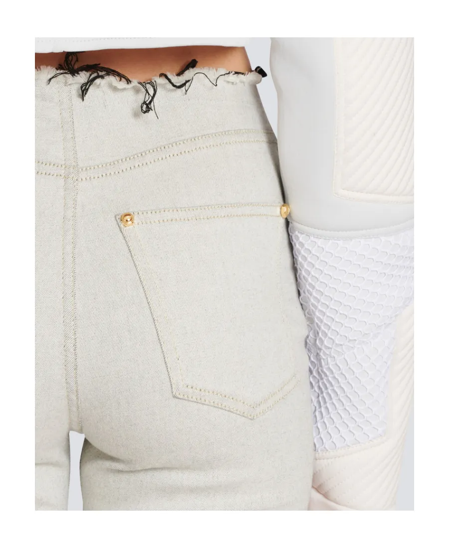 Ribbed Cotton Slim-Fit Jeans