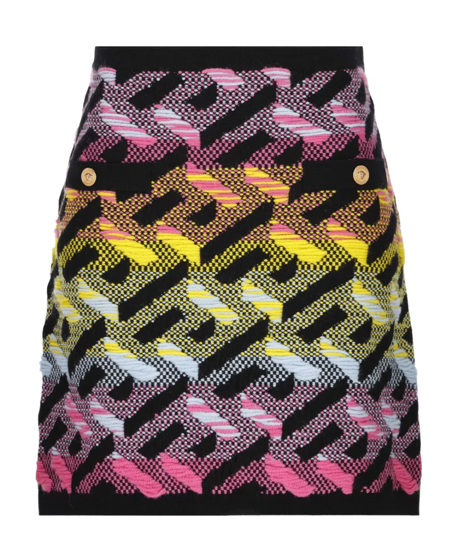 Greca-Knit Mini Skirt