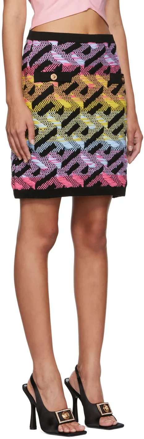 Greca-Knit Mini Skirt
