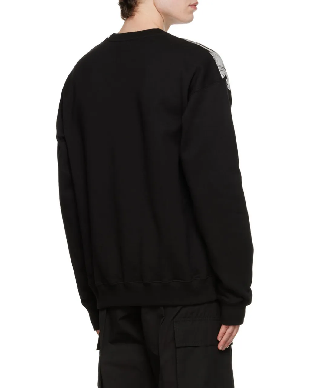 Baroque-Print Detail Sweatshirt