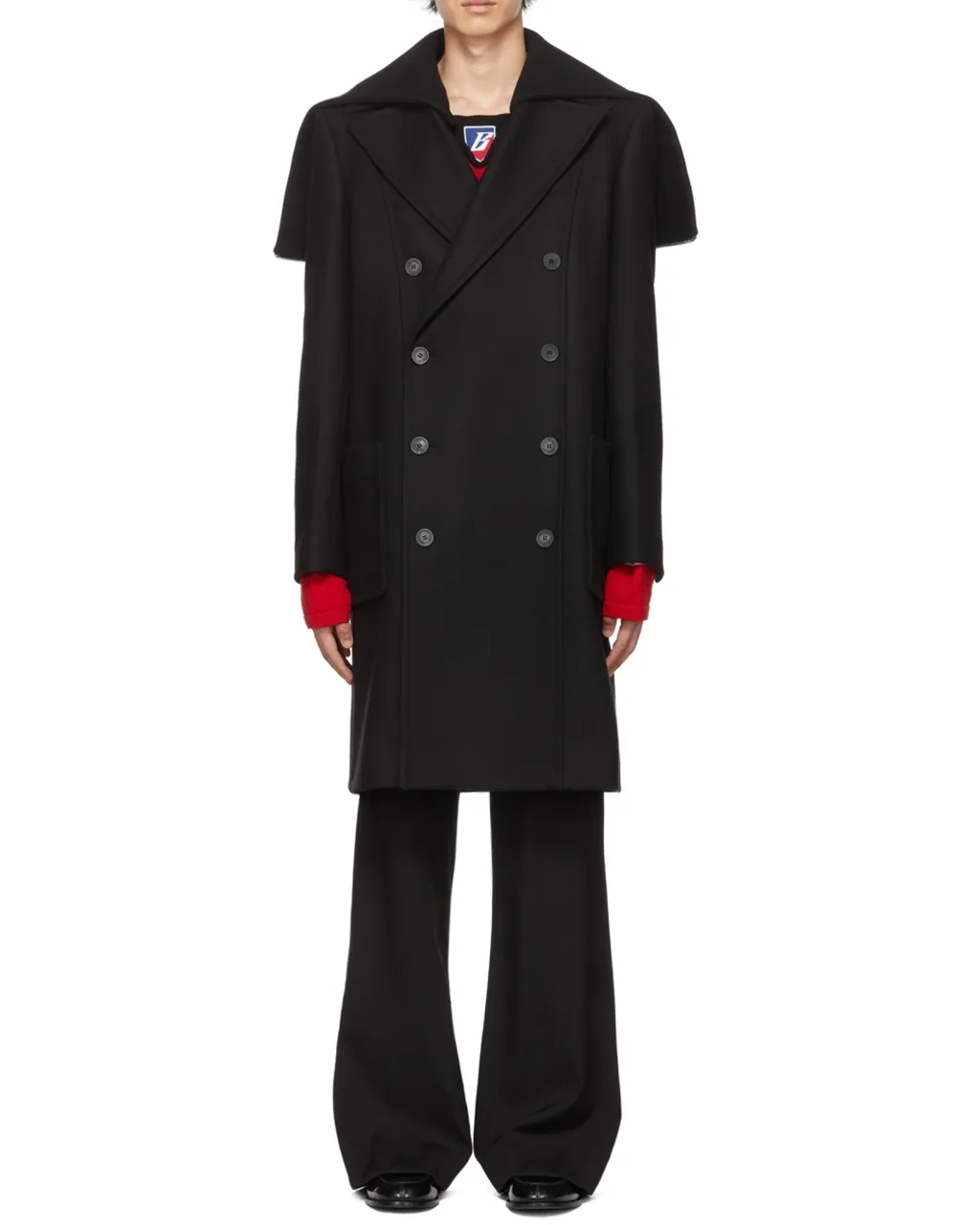 Balmain Double Breasted Long-Sleeved Coat
