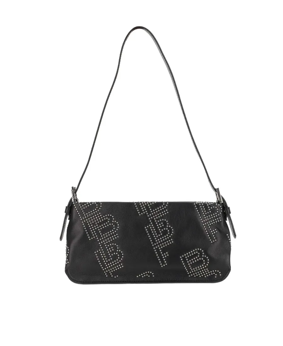 By Far Monogram Stud Shoulder Bag