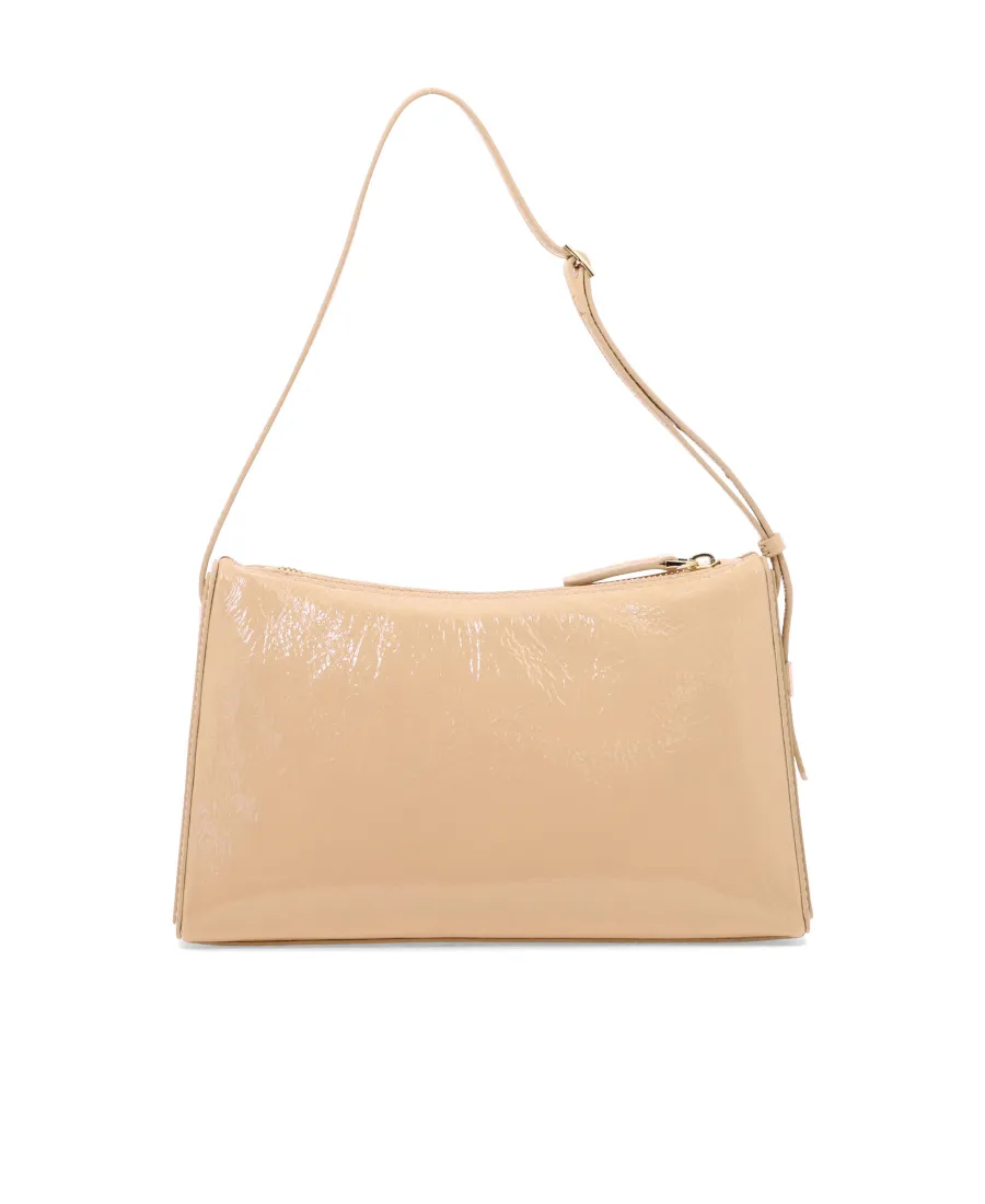 Manu Atelier Logo Detailed Zip-Up Shoulder Bag
