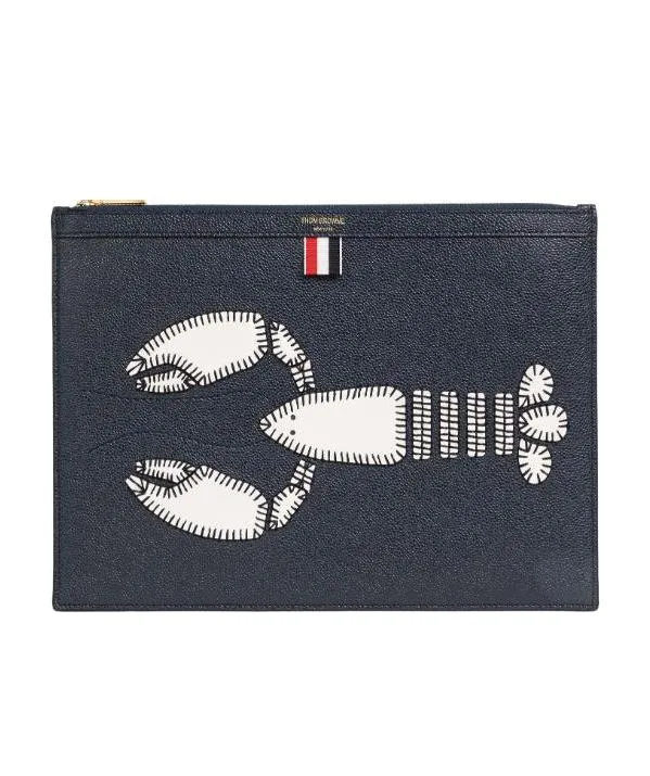 Lobster-Appliqué Clutch Bag