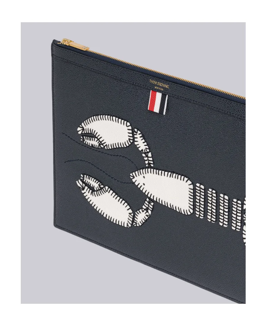 Lobster-Appliqué Clutch Bag