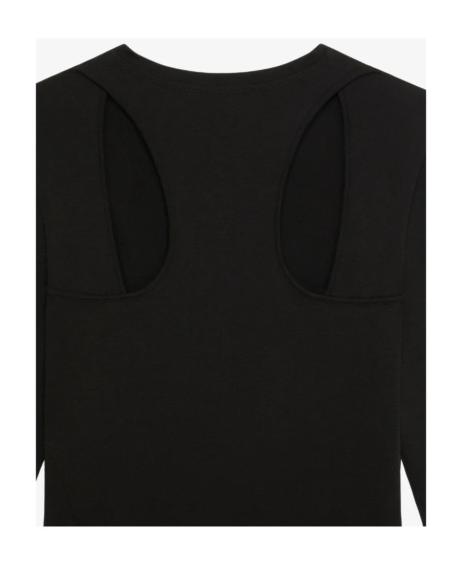 Top In Jersey With Graphic Cuts