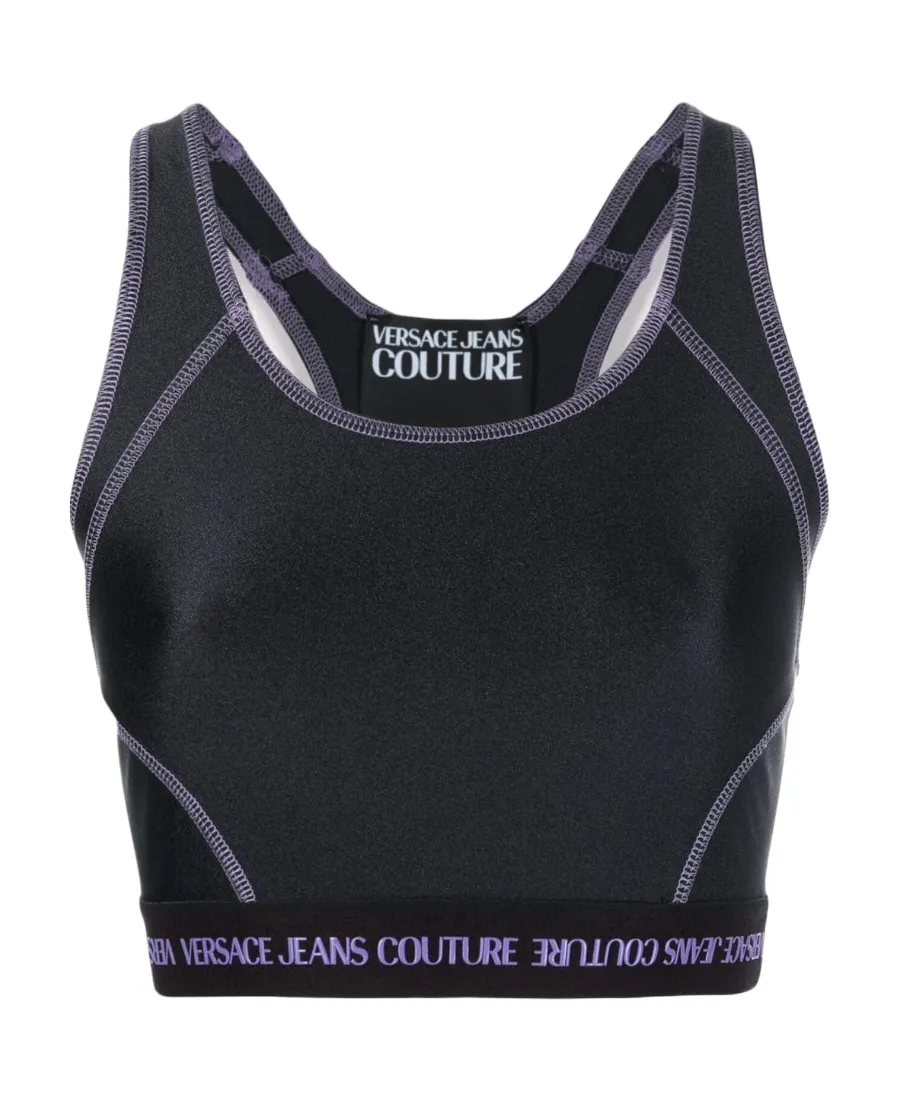 Versace Jeans Couture Logo Band Cropped Top