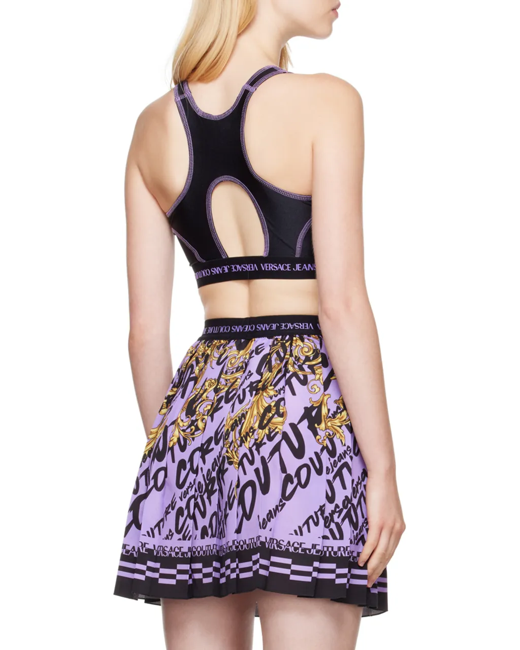 Versace Jeans Couture Logo Band Cropped Top