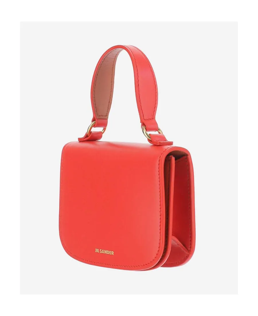 Jil Sander Logo Print Top Handle Shoulder Bag