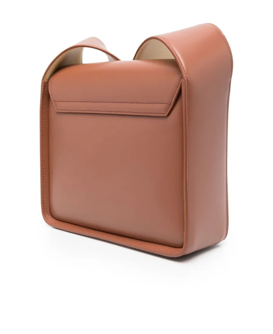 Jil Sander Logo-Detailed Foldover Top Crossbody Bag