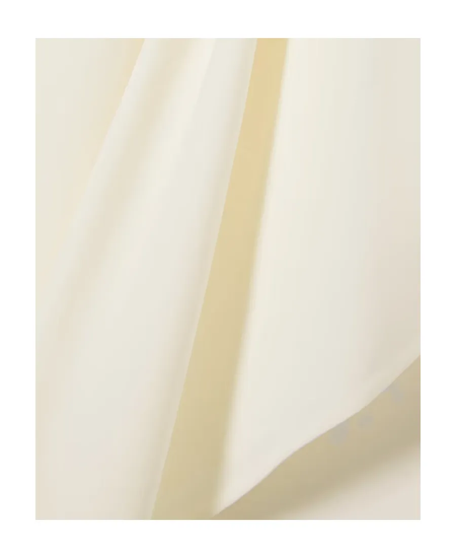 Logo Single Shoulder Pendant Silk Dress