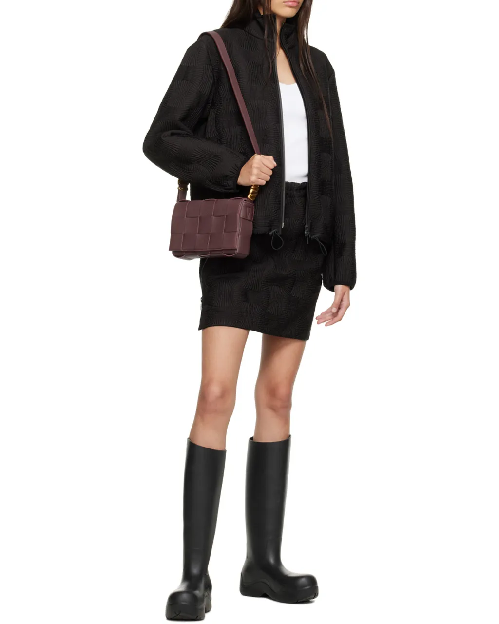 Drawstring Mini Skirt