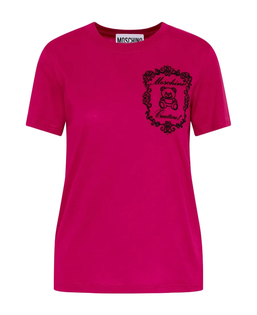 Moschino Logo Embroidered Crewneck T-Shirt