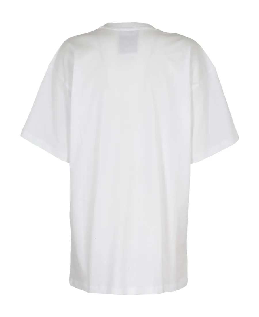 Flocked-Teddy Logo T-Shirt