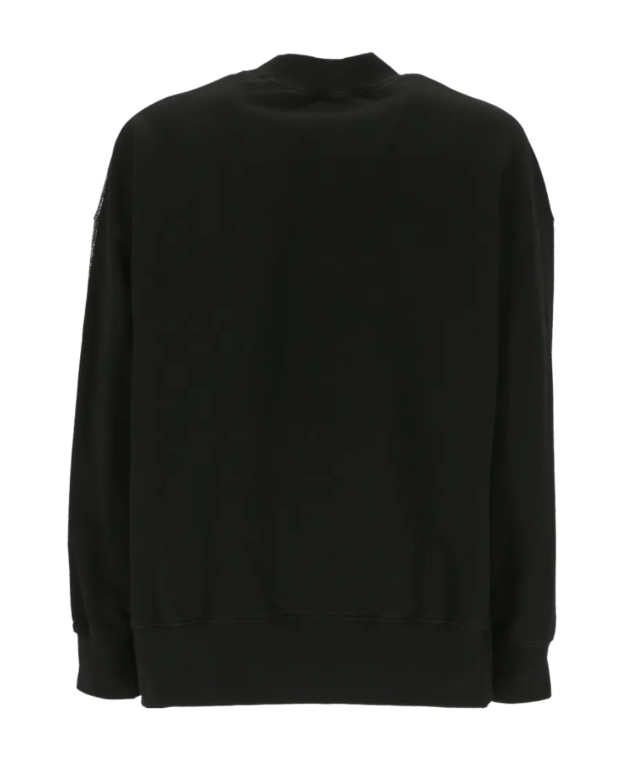Glitter Logo Detail Crew-Neck Sweatshirt