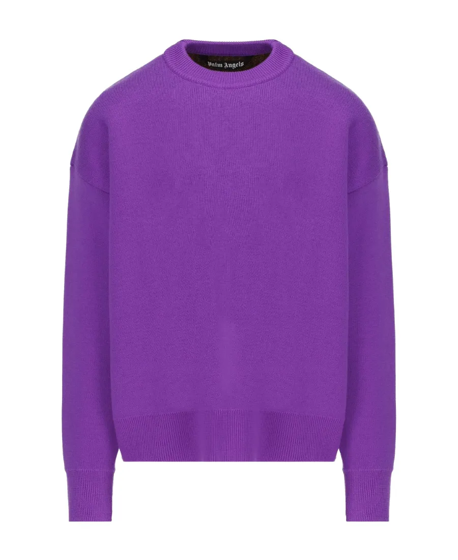 Palm Angels Palm Tree Intarsia Knit Crewneck Jumper
