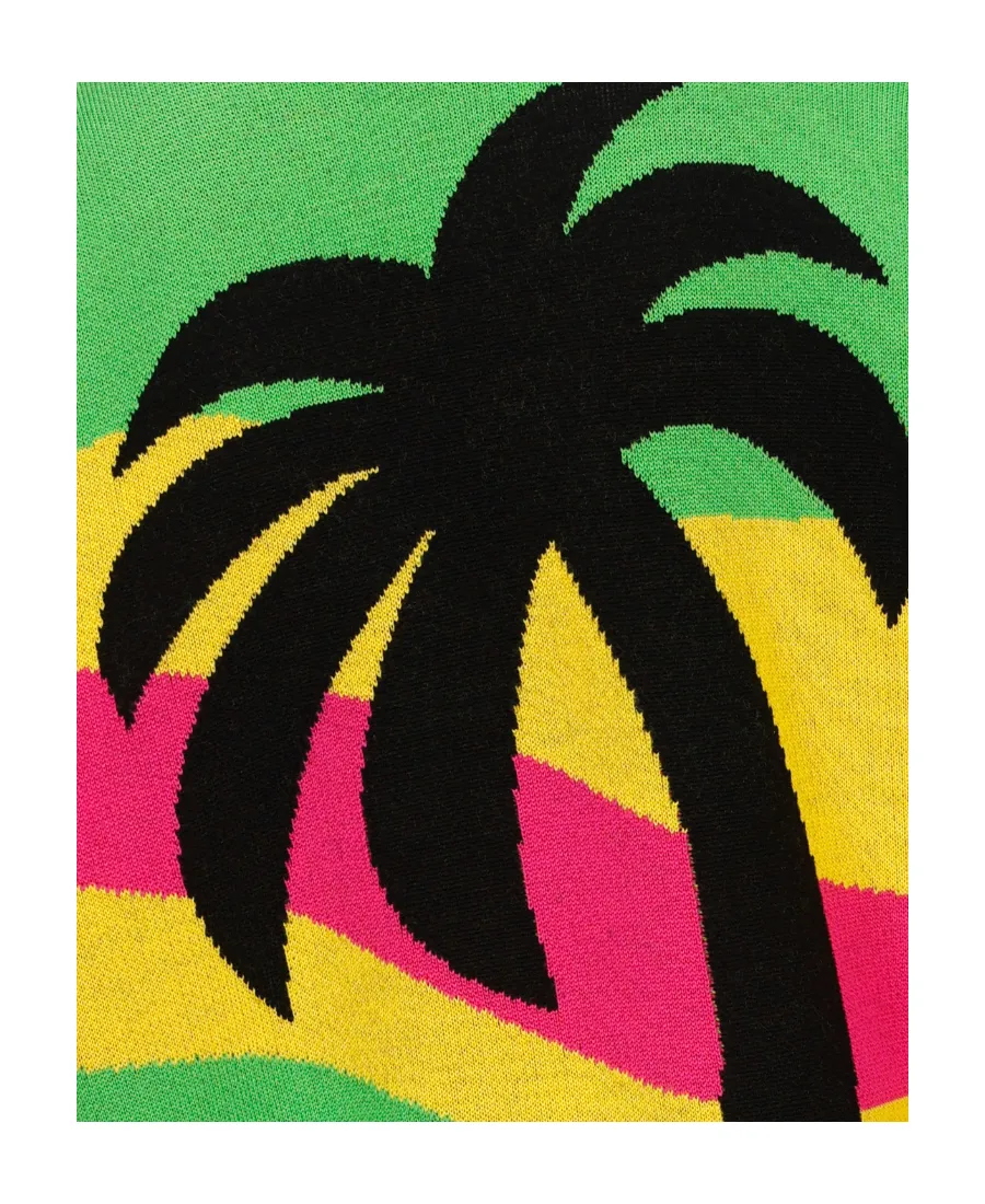 Palm Angels Palm Tree Intarsia Knit Crewneck Jumper