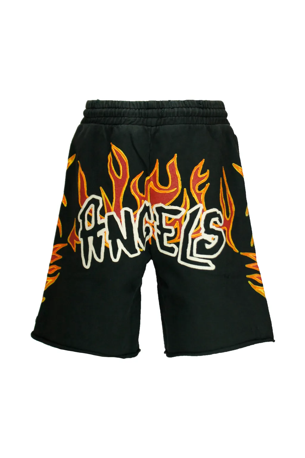 Graffiti Flames Logo-Print Shorts