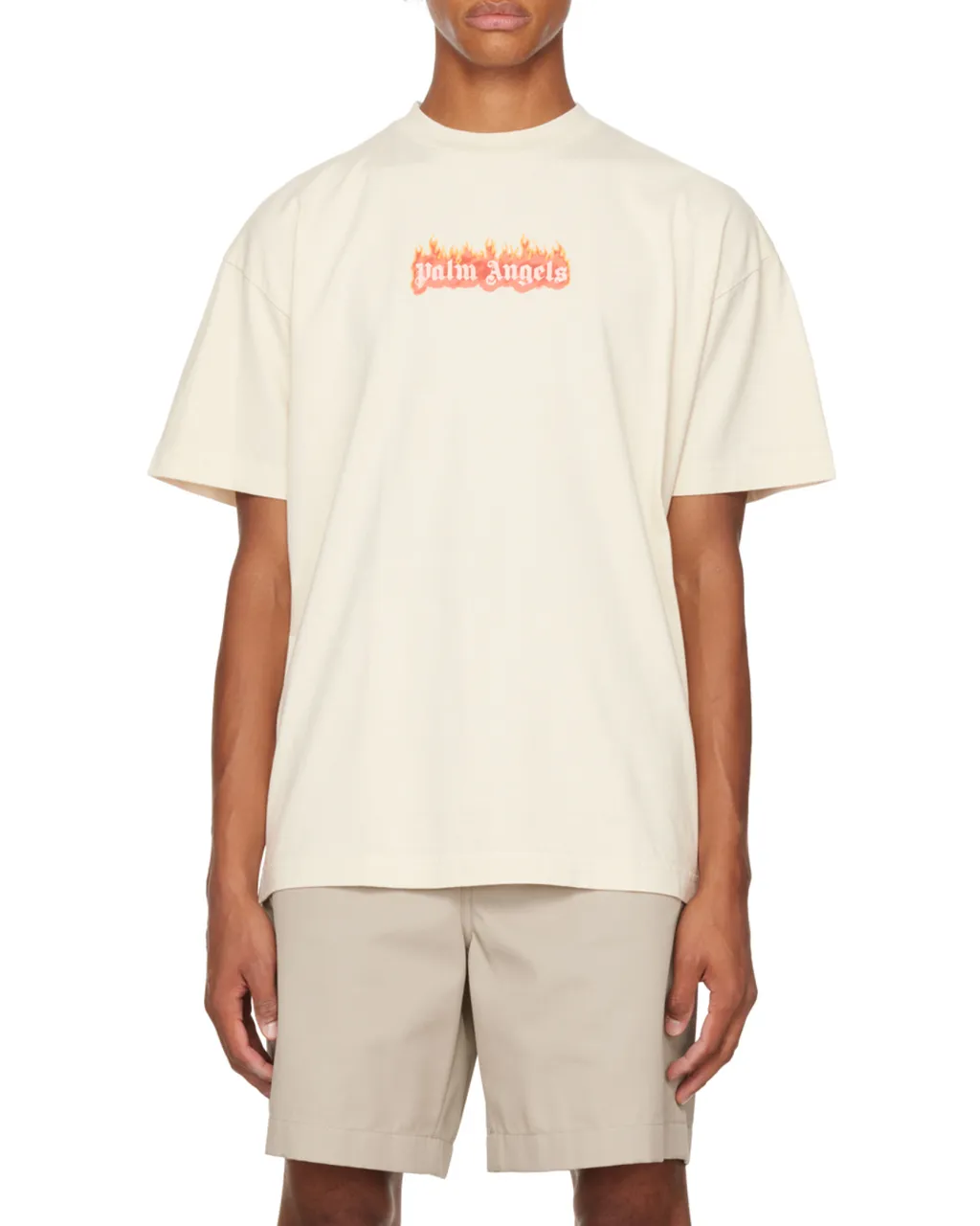 Burning Logo Print T-Shirt