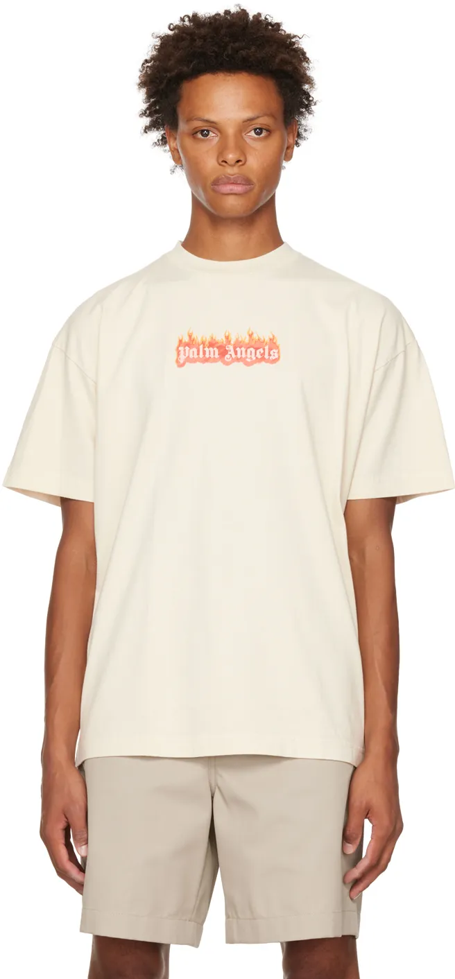 Burning Logo Print T-Shirt
