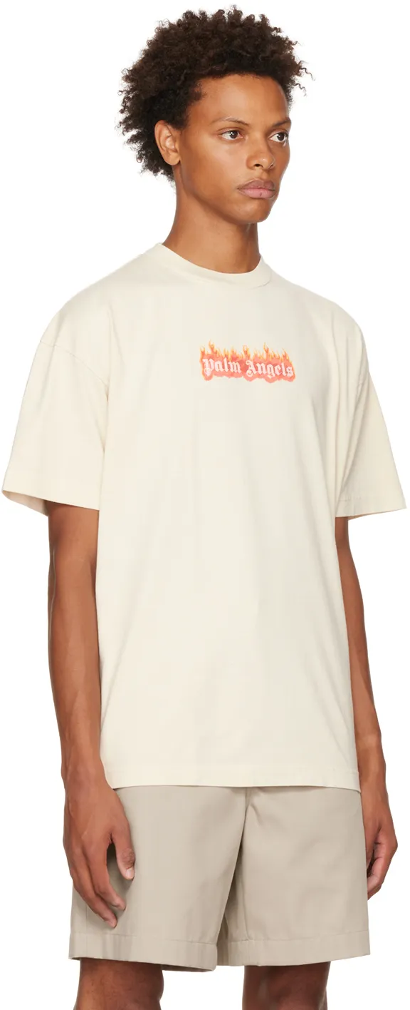 Burning Logo Print T-Shirt