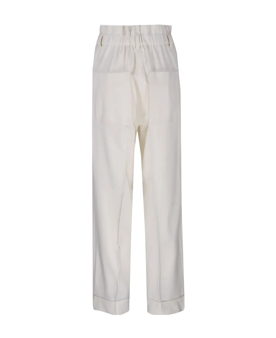 Pleated Straight Trousers