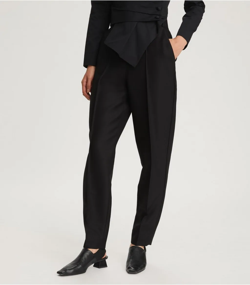 Tory Burch High-Waist Tapered Tailored Trousers