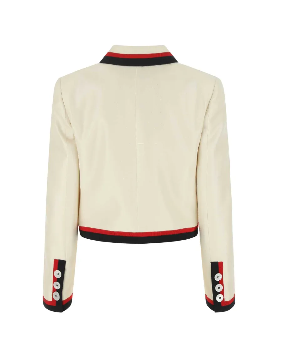 Single-Breasted Panama Silk Jacket