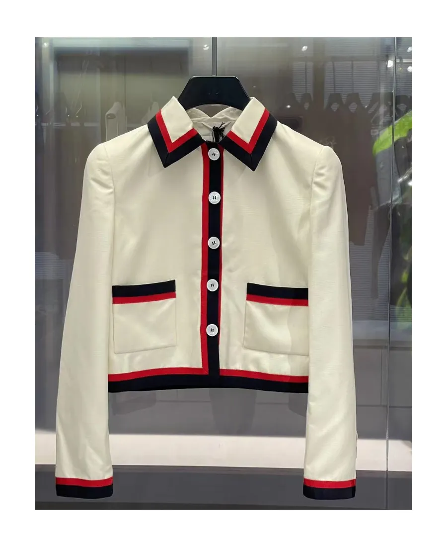 Single-Breasted Panama Silk Jacket