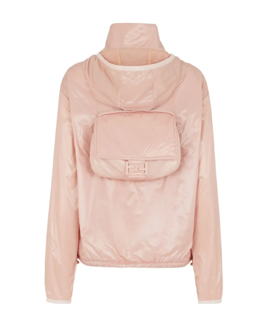 Fendi High-Neck Bag-Detailed Windbreaker