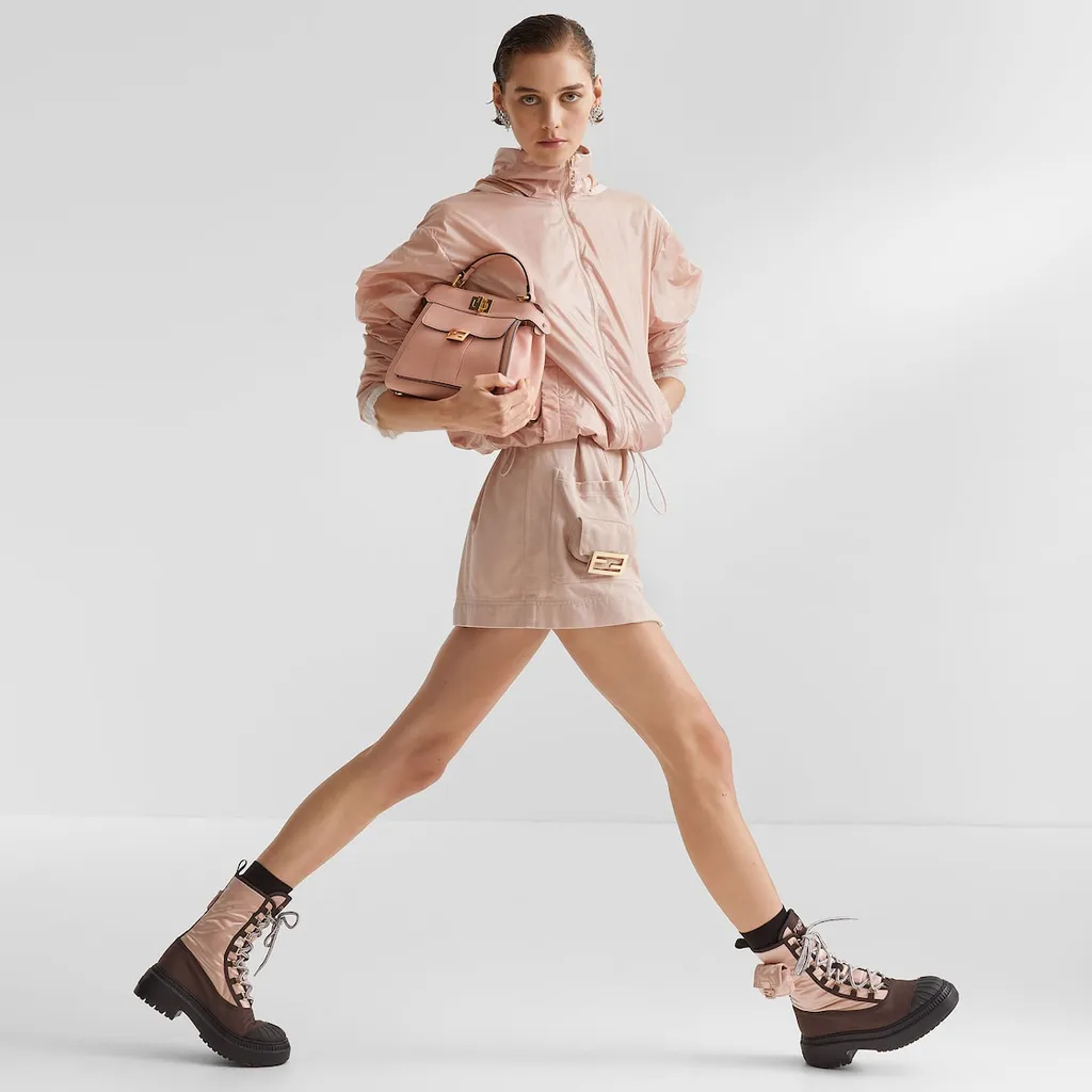 Fendi High-Neck Bag-Detailed Windbreaker
