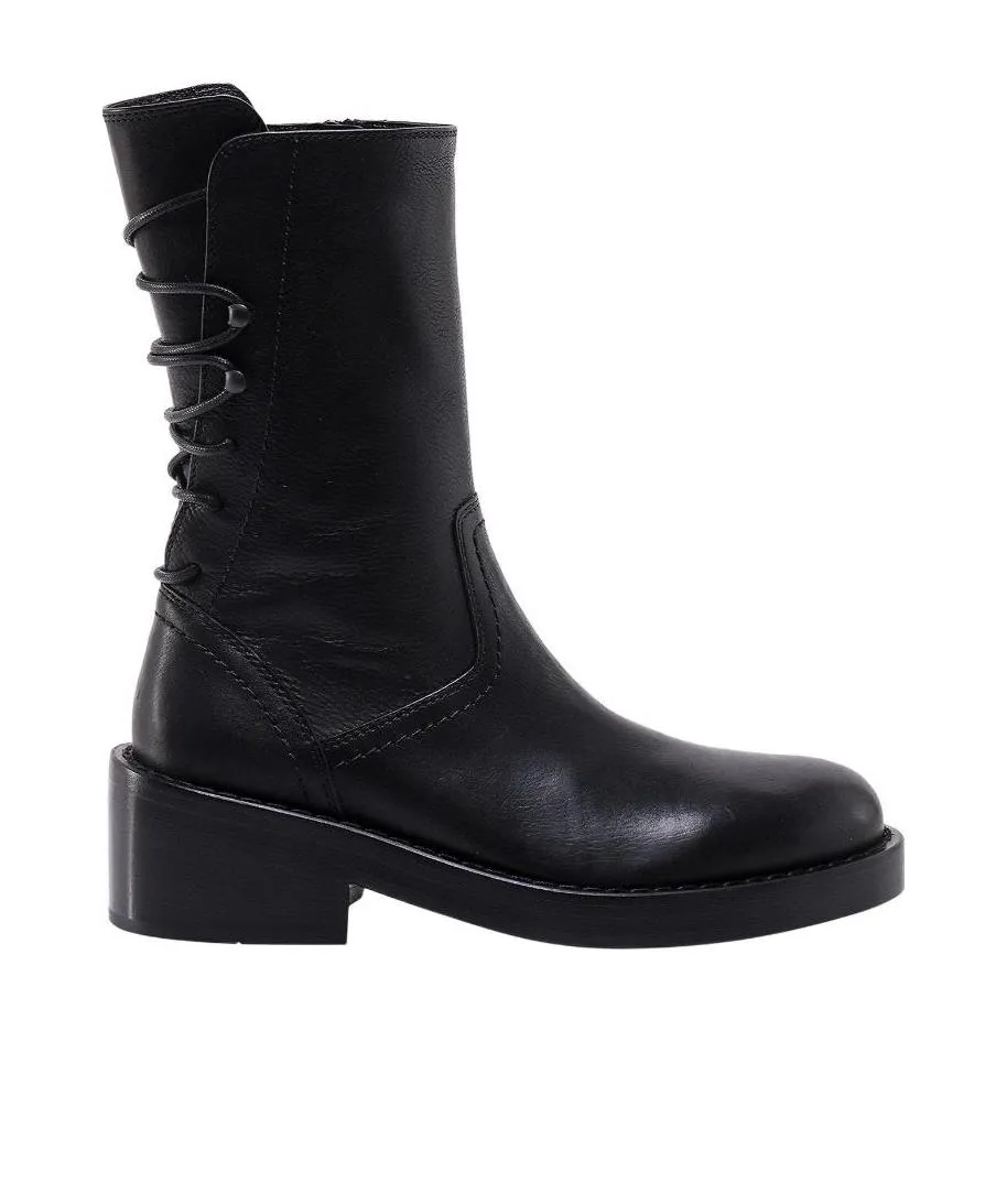 Ann Demeulemeester Back Lace-Up Ankle Boots