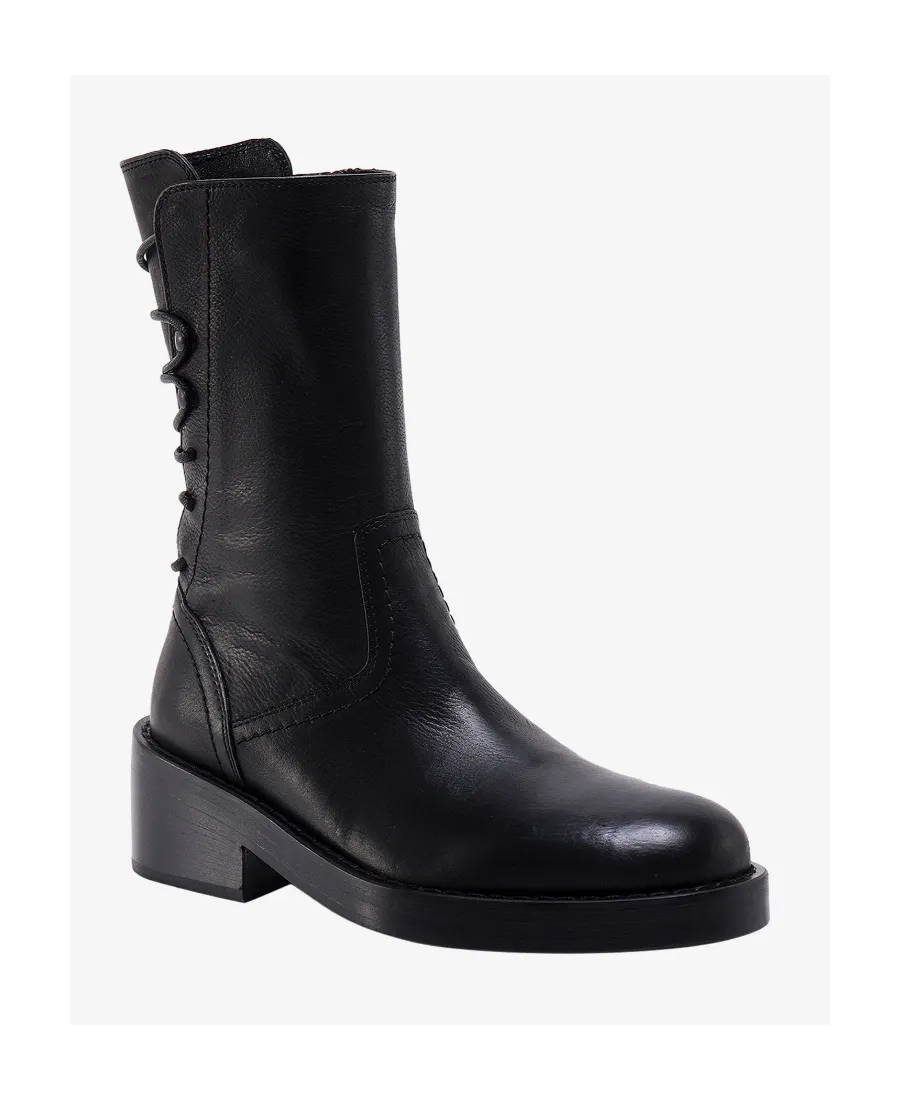 Ann Demeulemeester Back Lace-Up Ankle Boots