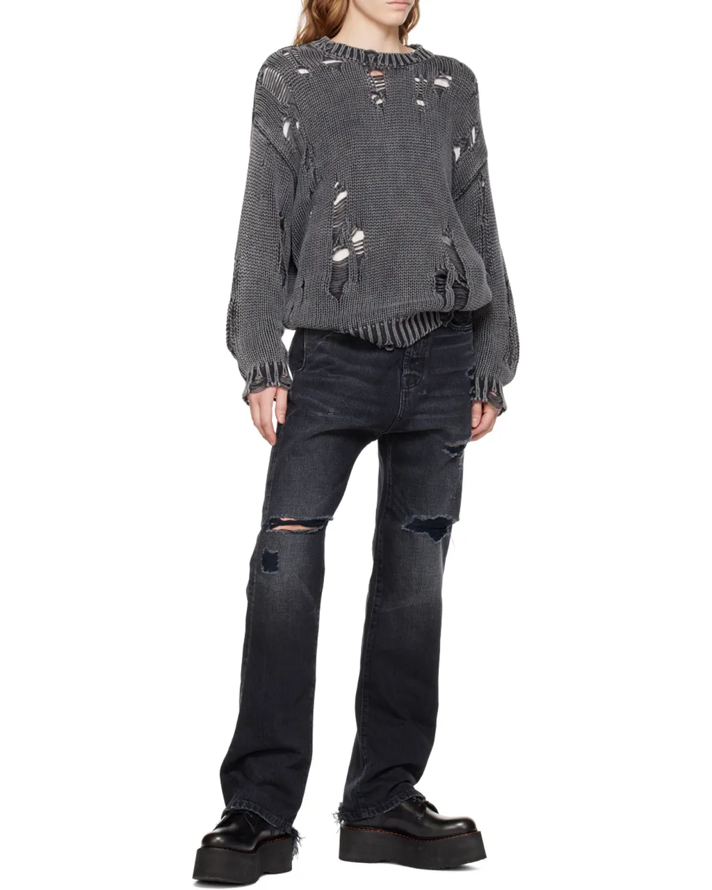 R13 Izzy Drop Distressed Jeans