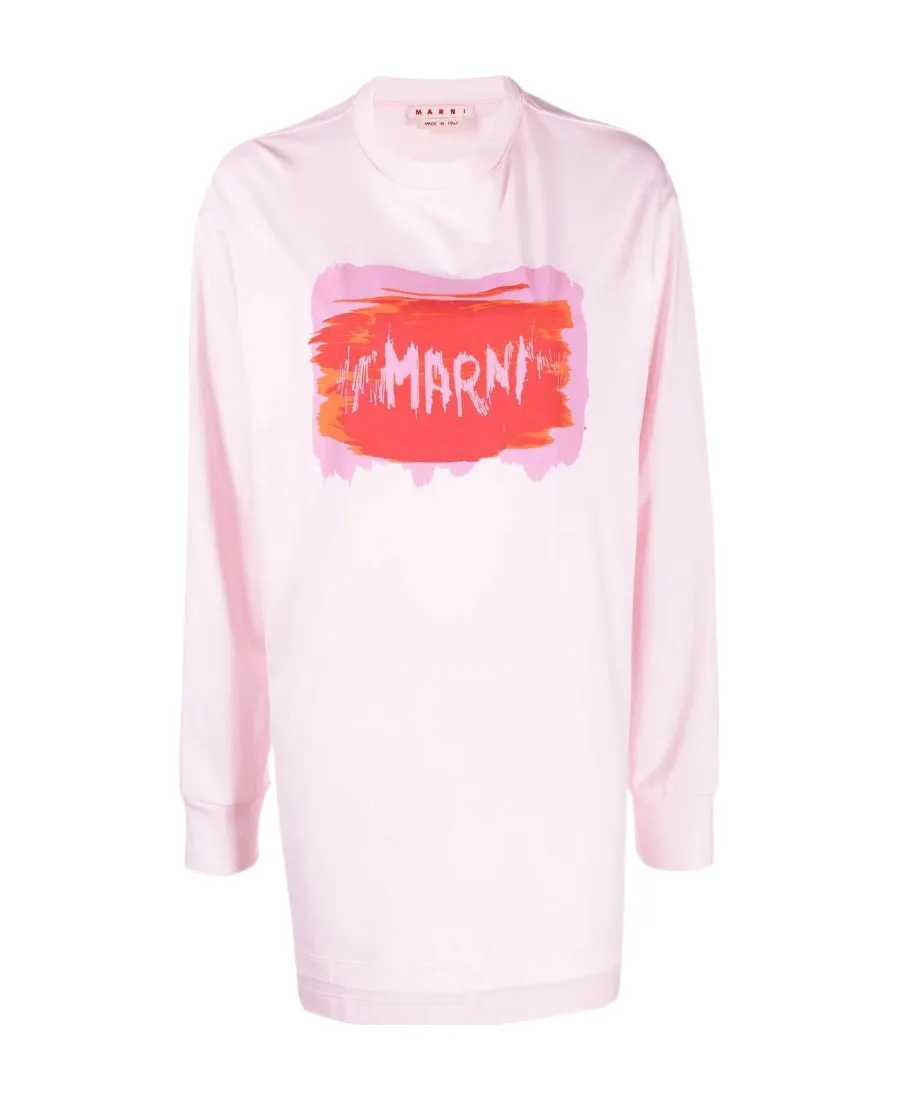 Logo-Print Long-Sleeved Top