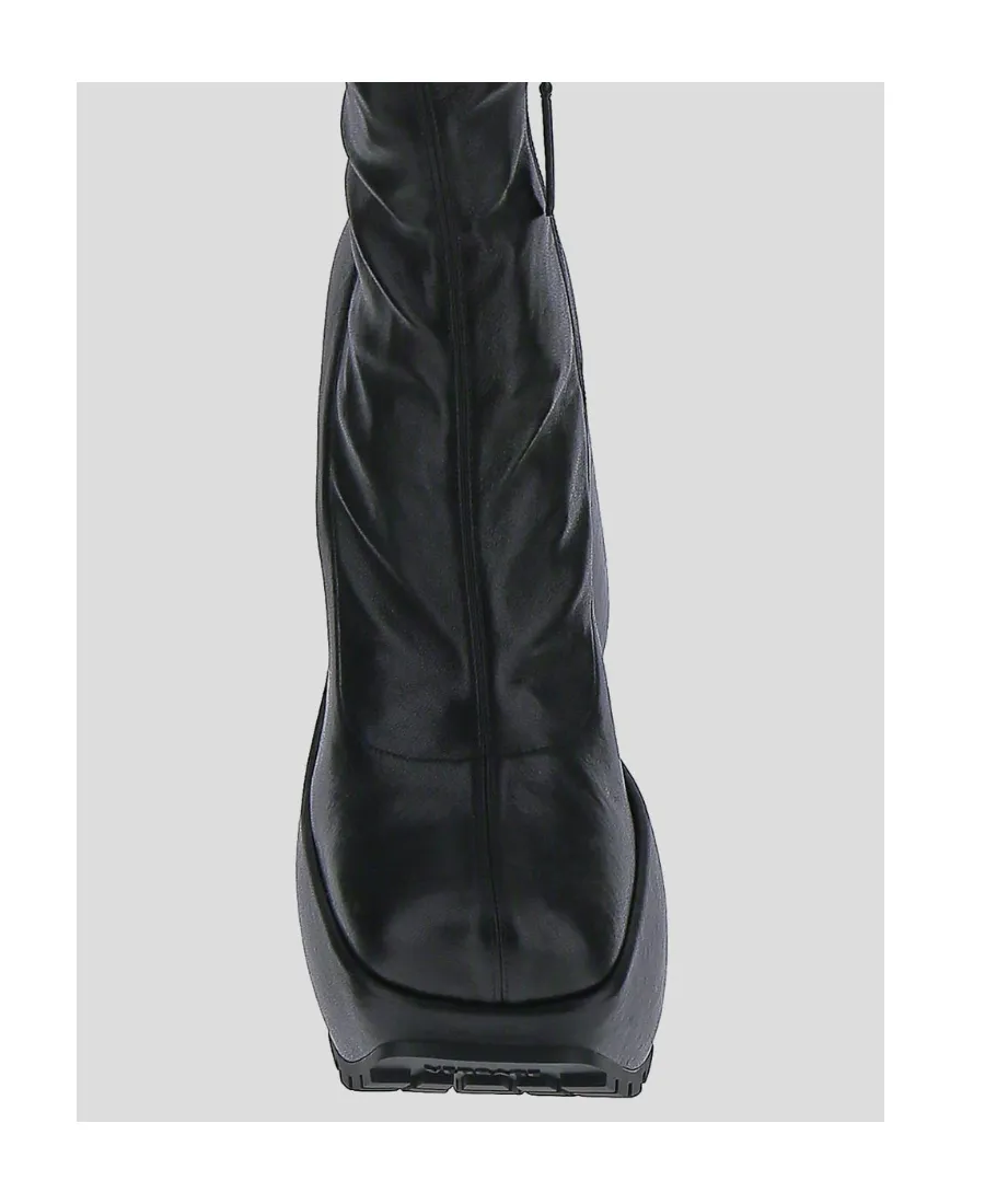 Triplatform Knee-High Leather Boots