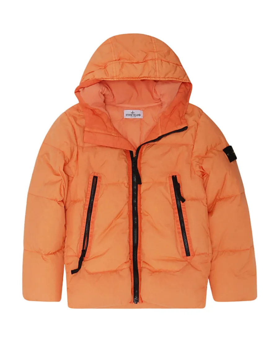 Stone Island Junior Logo Patch Padded Down Jacket