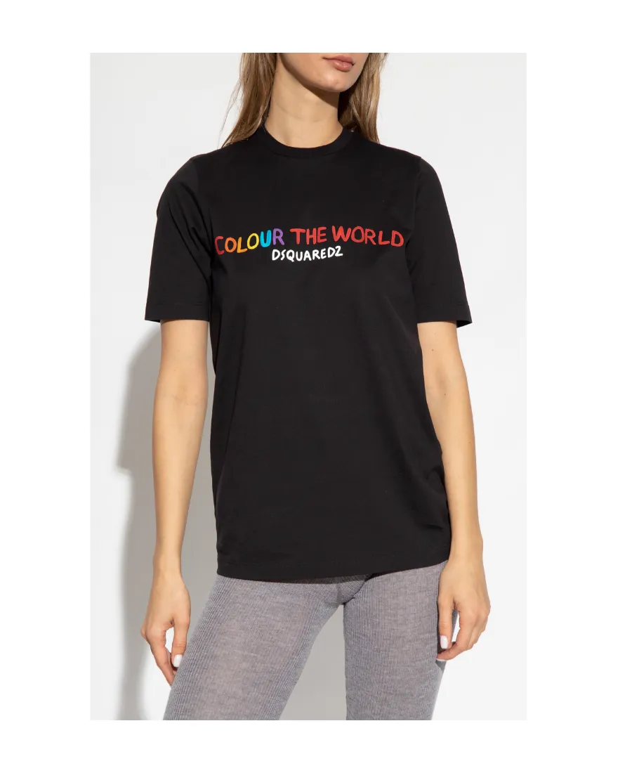 Dsquared2 Logo Printed Crewneck T-Shirt