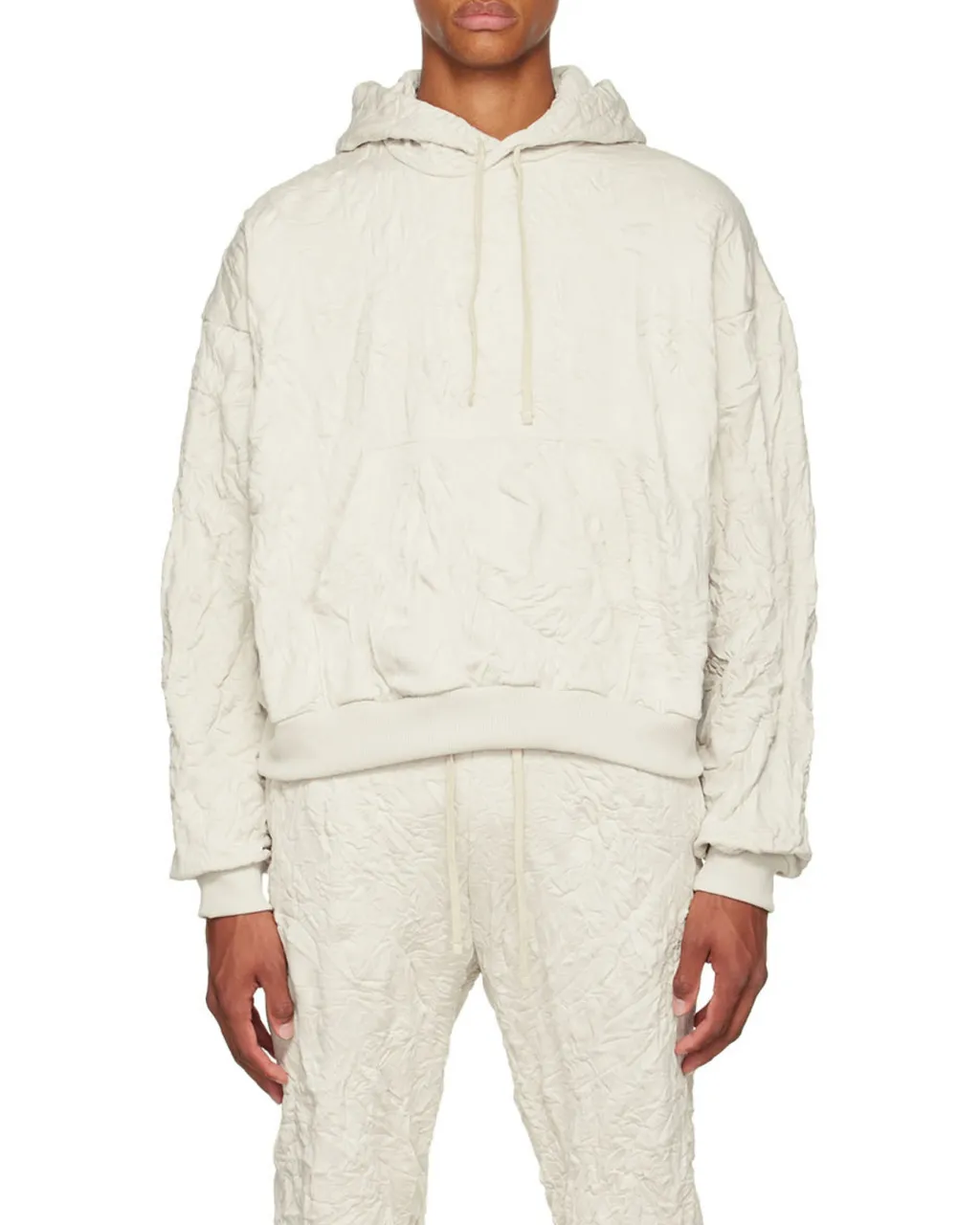 Crinkled Terry Hoodie
