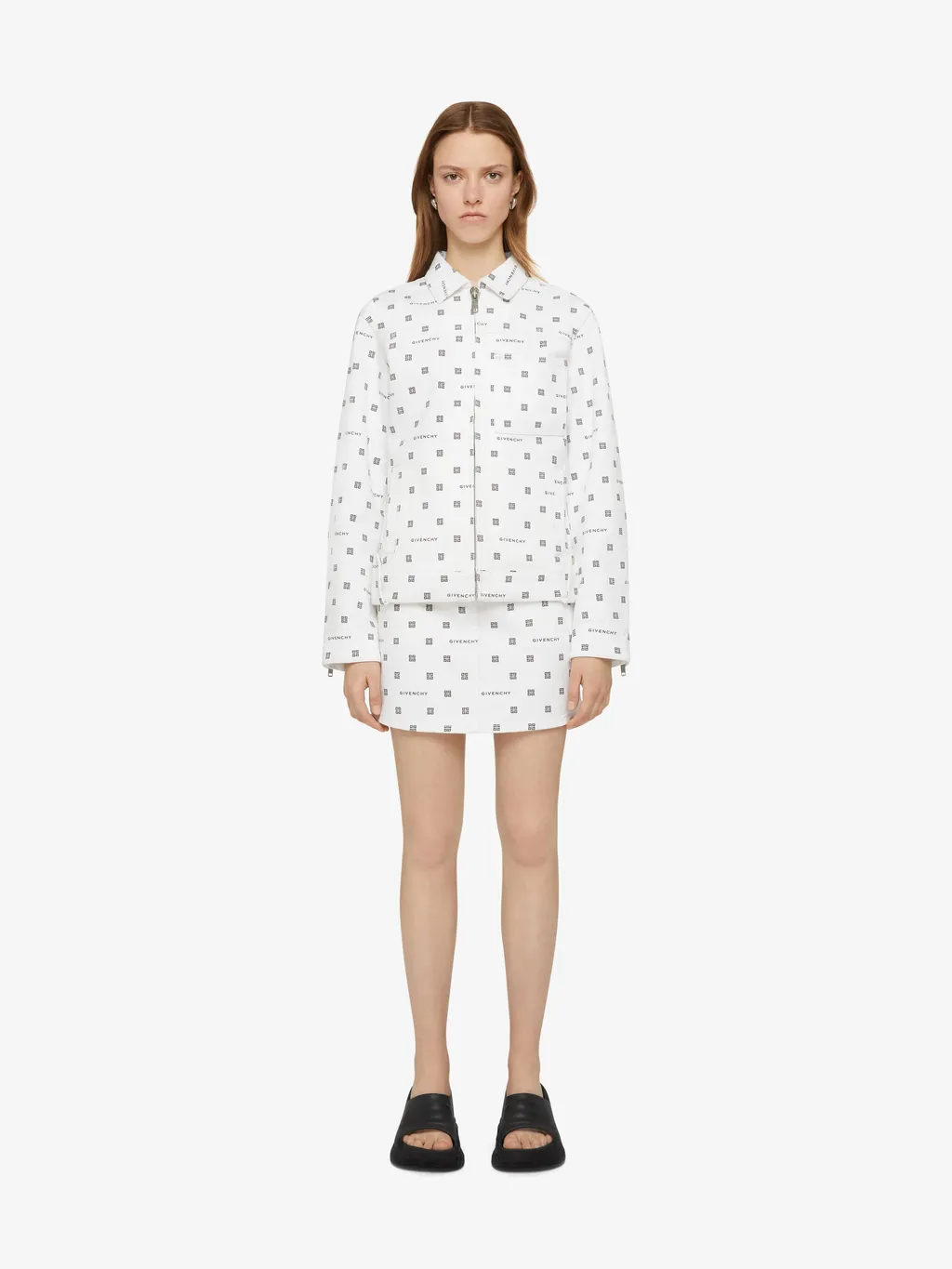 Oversized Jacket In Givenchy 4G Jacquard