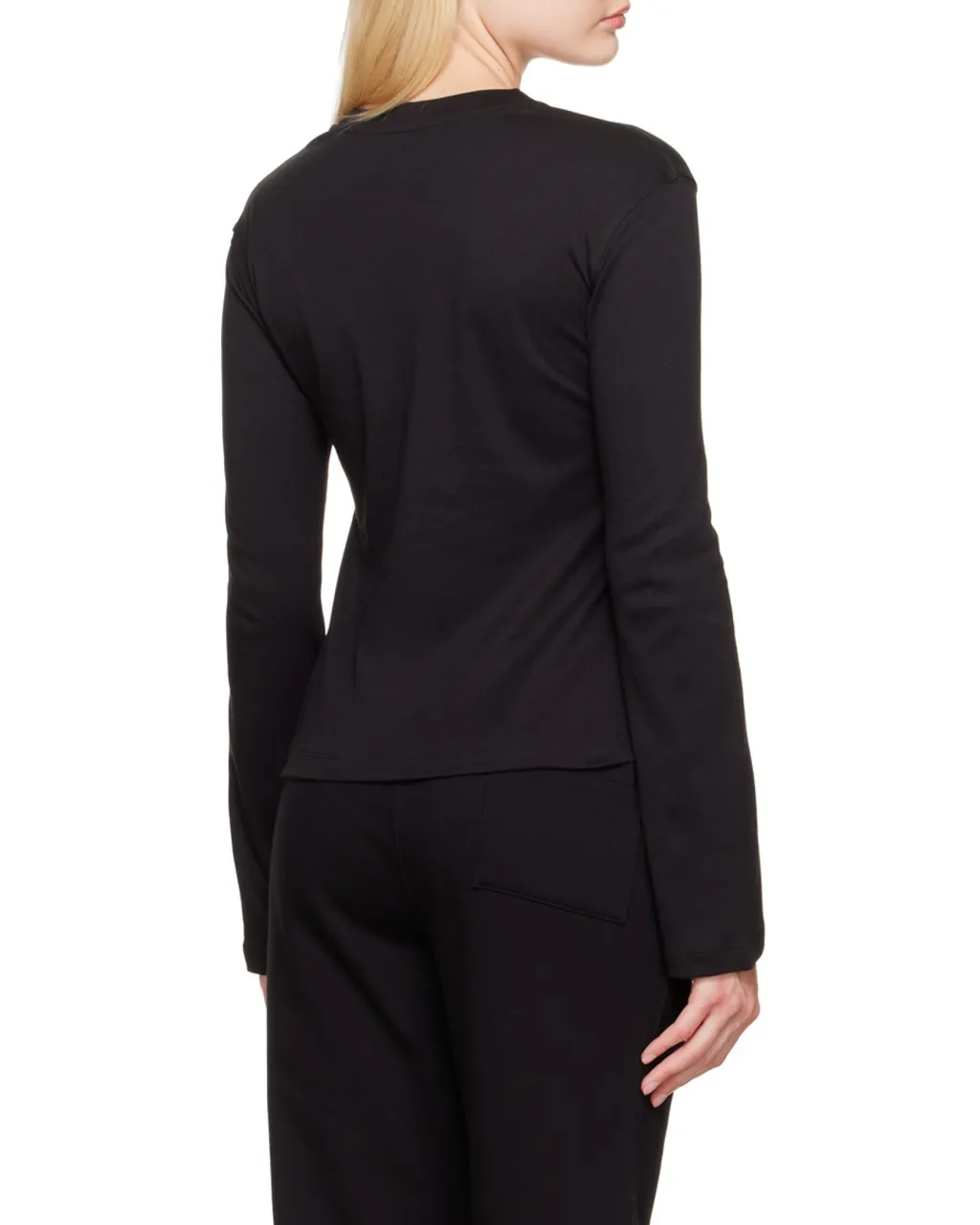 Blumarine Logo Embellished Long-Sleeved Top