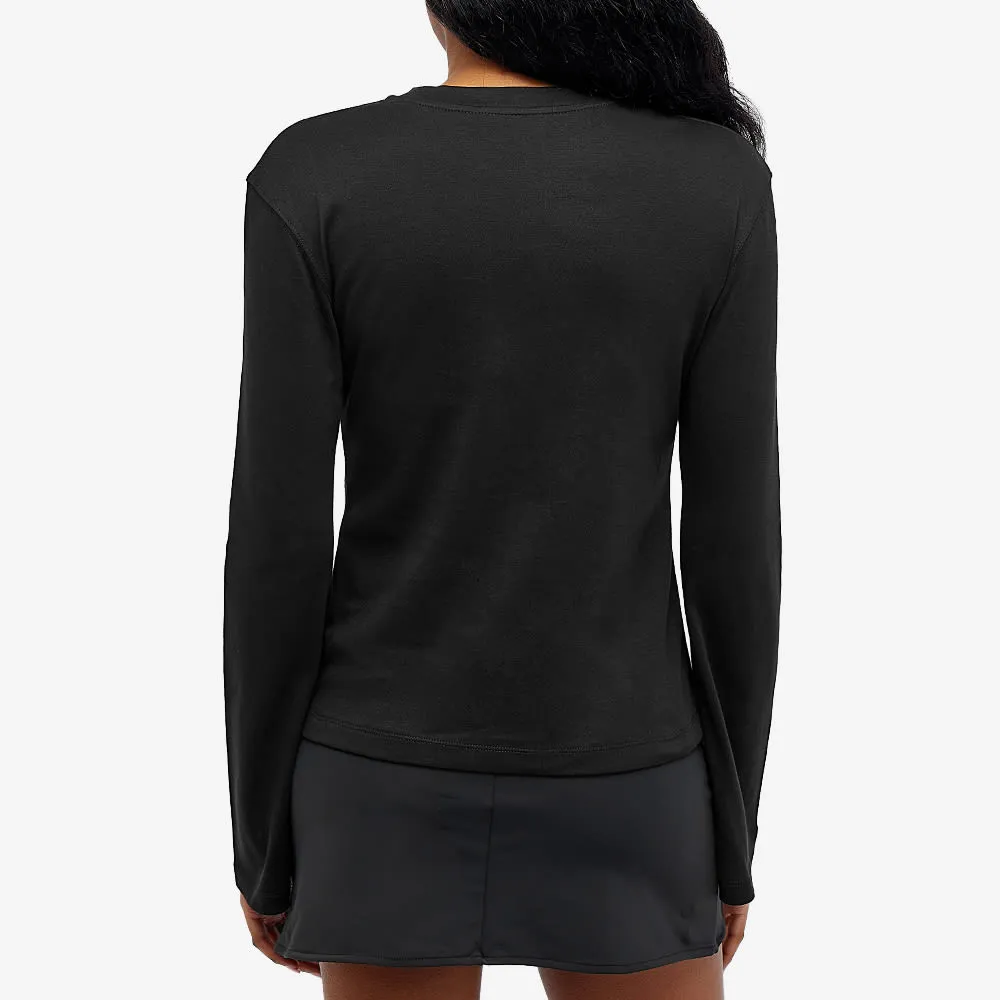 Blumarine Logo Embellished Long-Sleeved Top