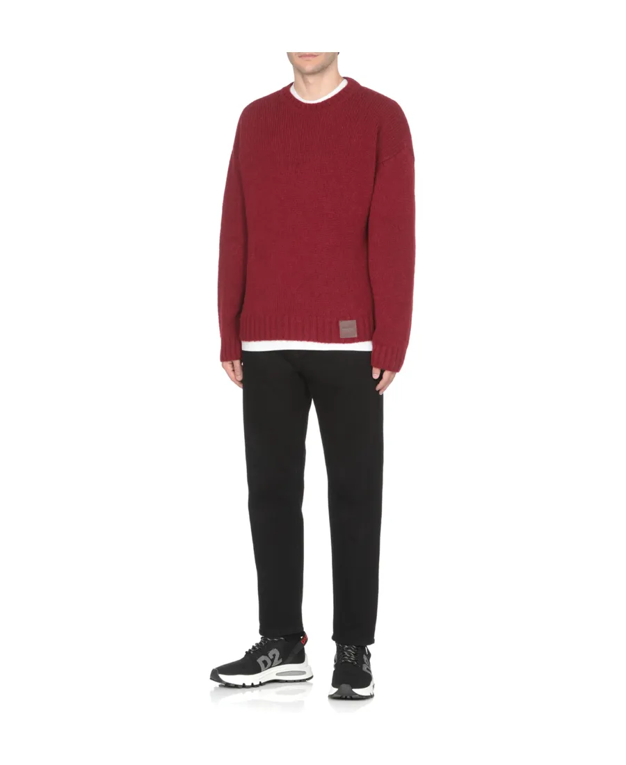 Dsquared2 Logo-Patch Crewneck Jumper
